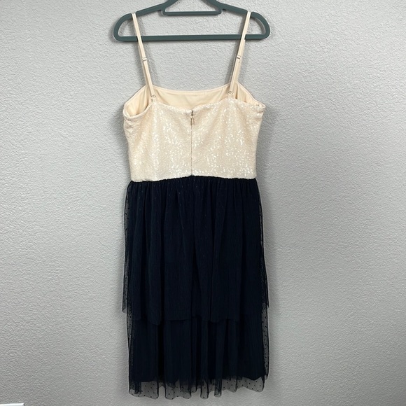 NWT Dress The Population Kady Dress Sequin Tulle Tiered Party Sparkle Sz L - Picture 6 of 11